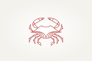 simple crab seafood restaurant logo, a Branding & Logo Template by Blazybone
