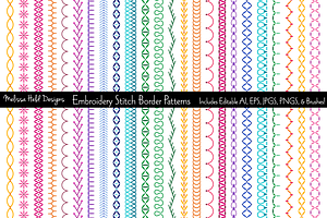 Embroidery Stitch Border Patterns