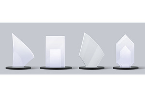 Glass trophy set with elegant, an Object Illustration by art PVP - market
