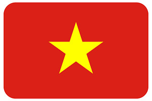 Vietnamese Flag of Vietnam round corners, a Photo by WorldOfPhotos