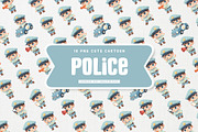 Cute Police Kid Full-Body Cartoon, a Work Illustration by Gohsantosa (Thumbnail 2 of 4)