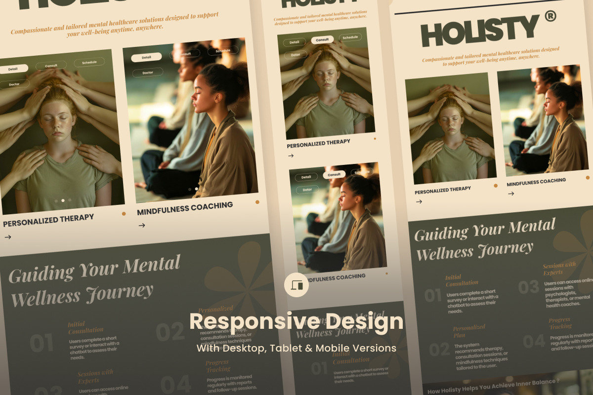 Holisty - Health UI Design Template, a Landing Page Template by productype1 (Photo 3 of 5)