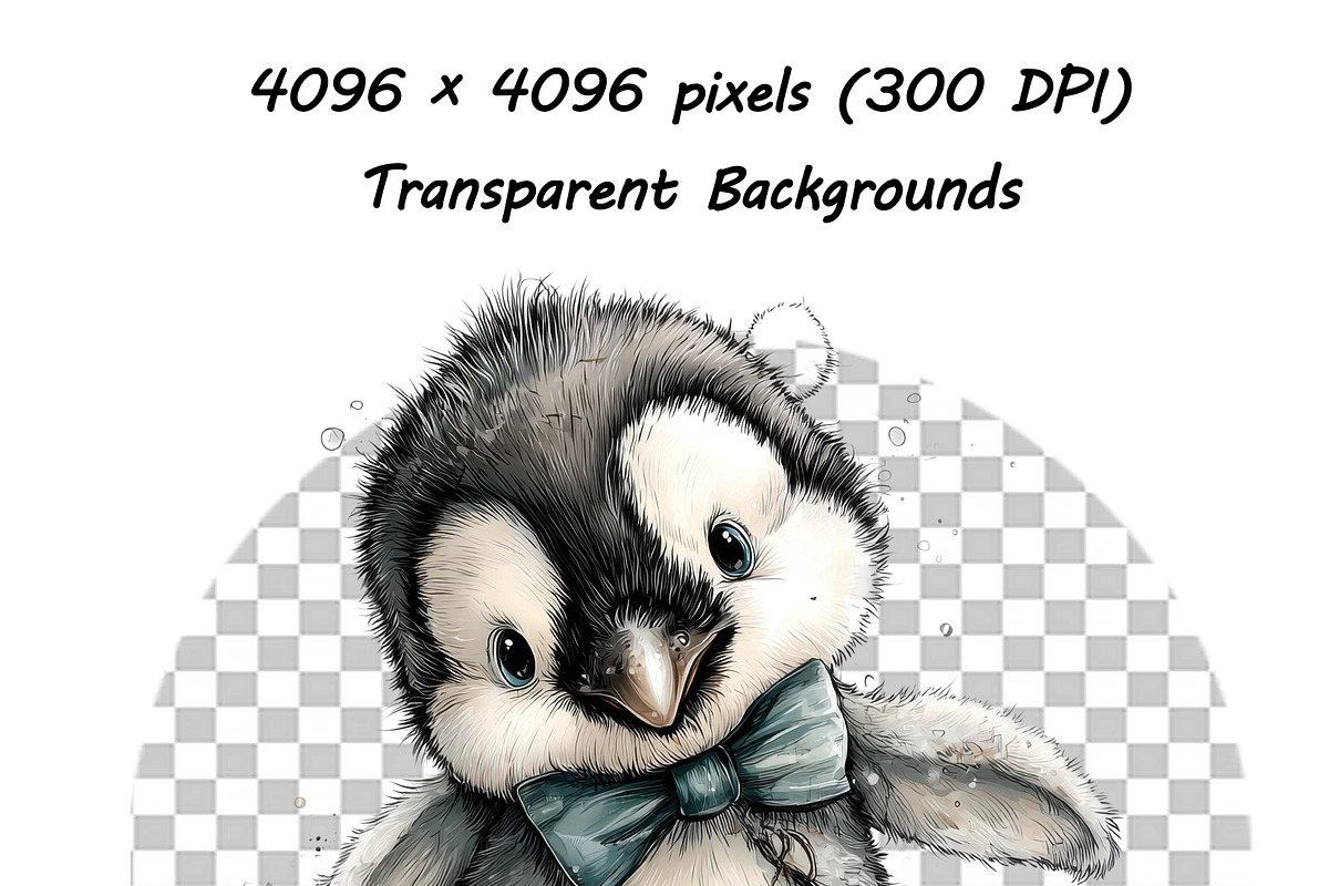 Whimsical Baby Animal Watercolor png, an Illustration by one-touch (Photo 13 of 18)