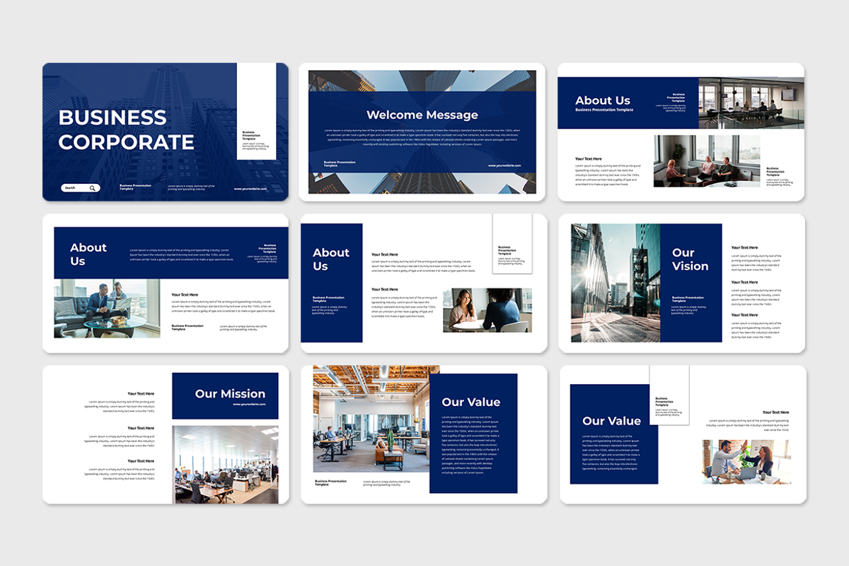 Business Corporate Keynote Template, a Presentation Template by QR ...