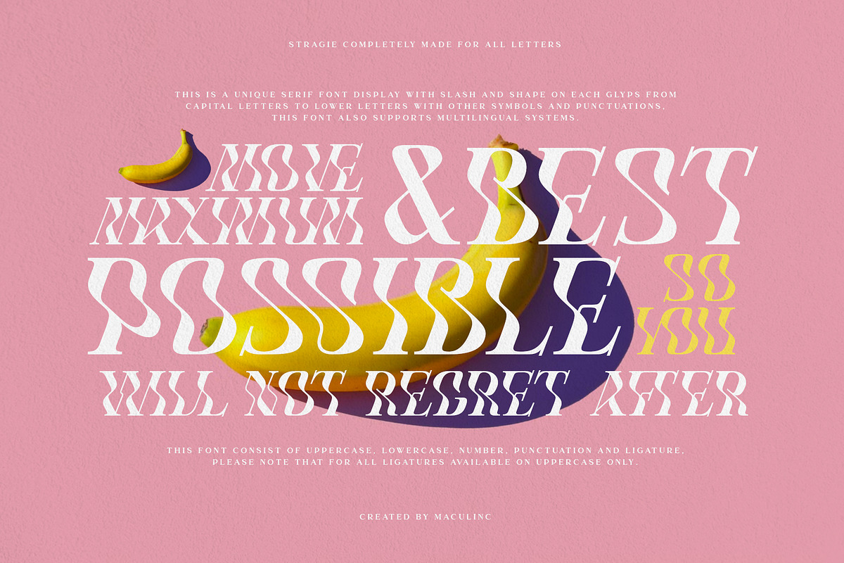 Stragie - Display Font, a Serif Font by Maculinc Type (Photo 1 of 12)