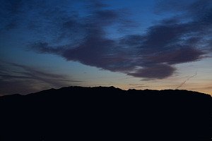 Deep Blue Twilight Sky With Dramatic