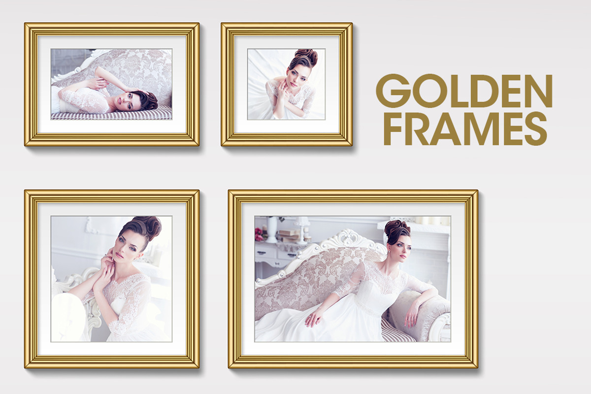 Golden Frames Set (8 frames), an Object Graphic by graystudio (Photo 1 of 13)