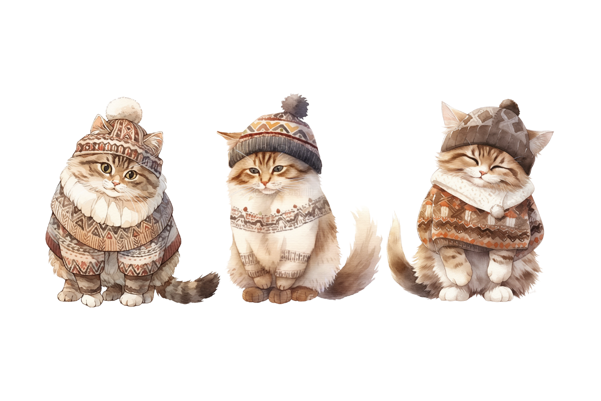 Watercolor Cat Clipart, an Object Illustration by Digital Xpress (Photo 2 of 3)