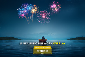 PNG fireworks photoshop overlays, a Layer Style Add-On by Walllow Creatives