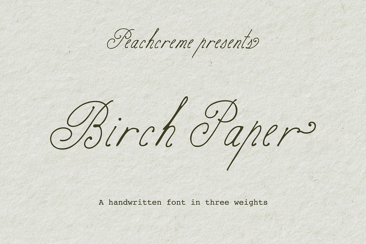 Birch Paper // Handwritten Font, a Script Font by PeachCreme (Photo 1 of 14)