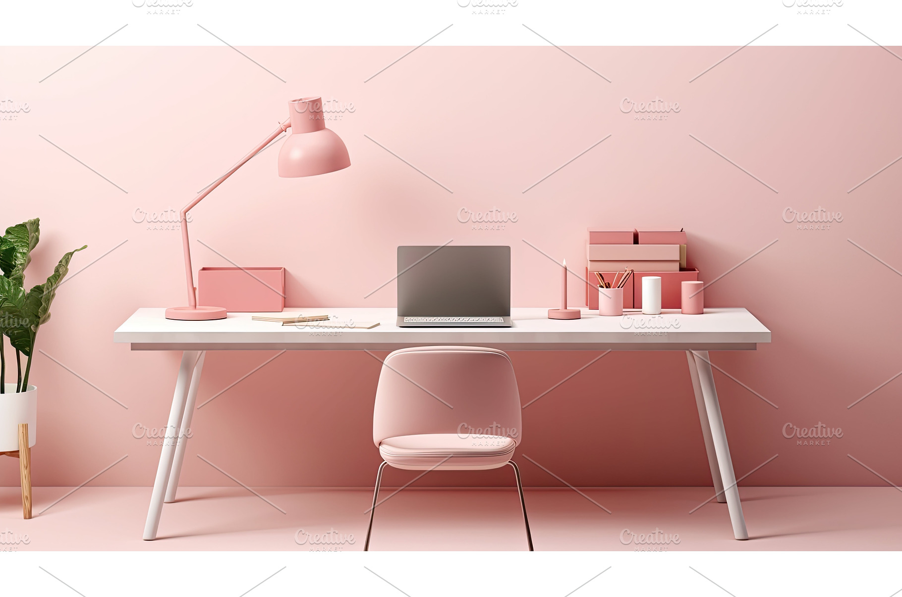 smooth table pink ai generated, an Abstract Photo by pikepicture