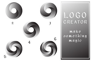 Round logo set