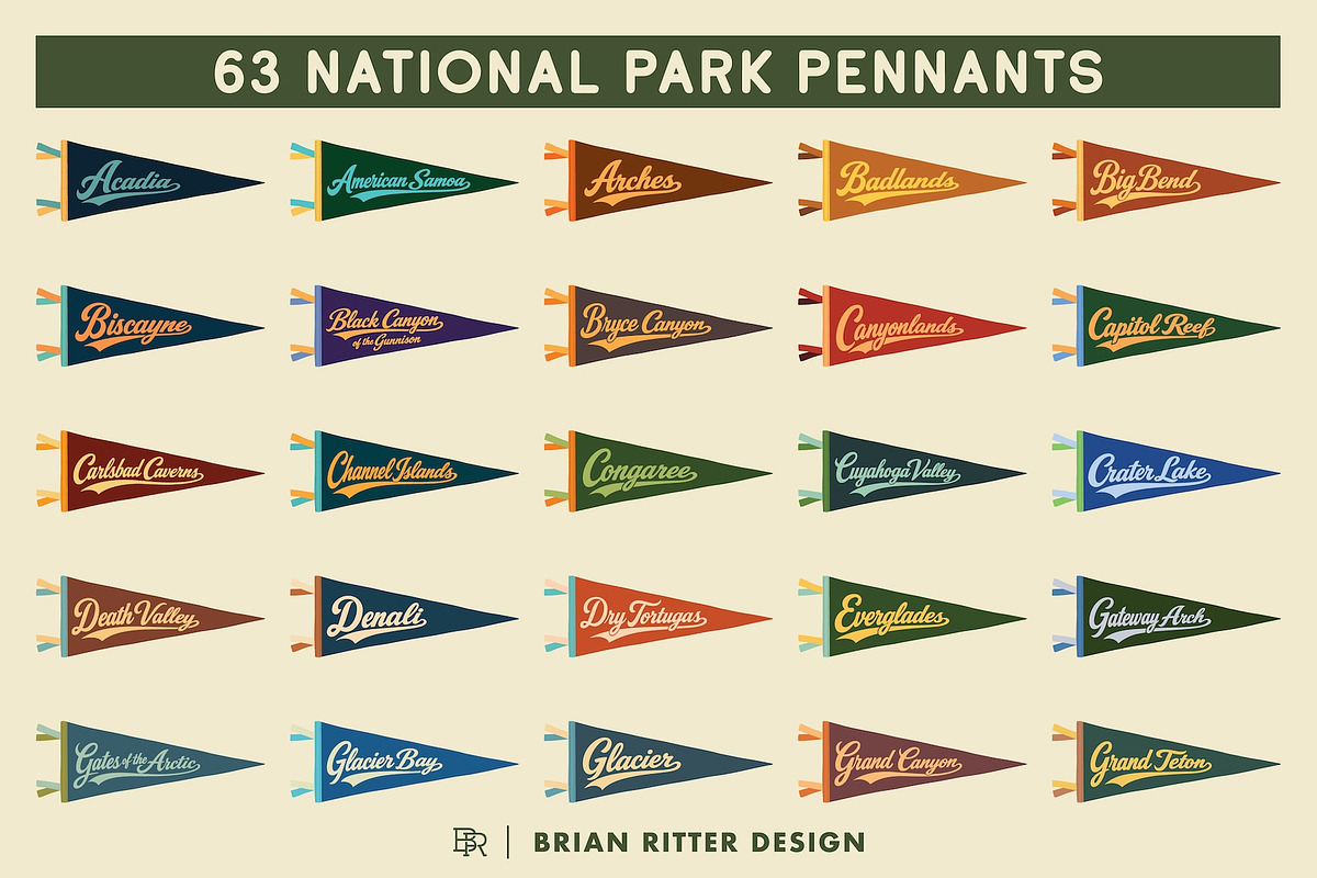 National Park Pennants, an Object Graphic by Brian Ritter Design (Photo 4 of 6)