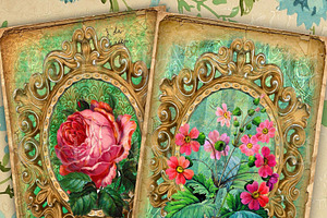 Vintage floral cards