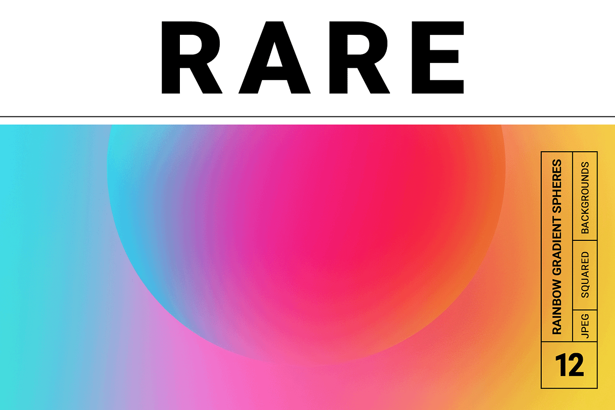 Rare Co - Rainbow Gradient Spheres, a Background Graphic by milatovar (Photo 1 of 17)