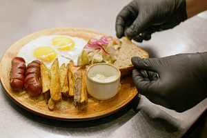 Preparing food restaurant culinary chef hot dish, a Food & Drink Photo by Photo Drive Studio