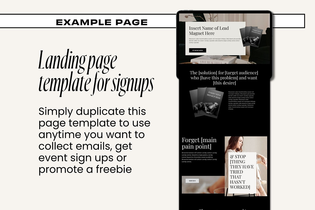 Squarespace - Noir Luxe, a Websites & App Template by Freedom Business Shop (Photo 4 of 10)