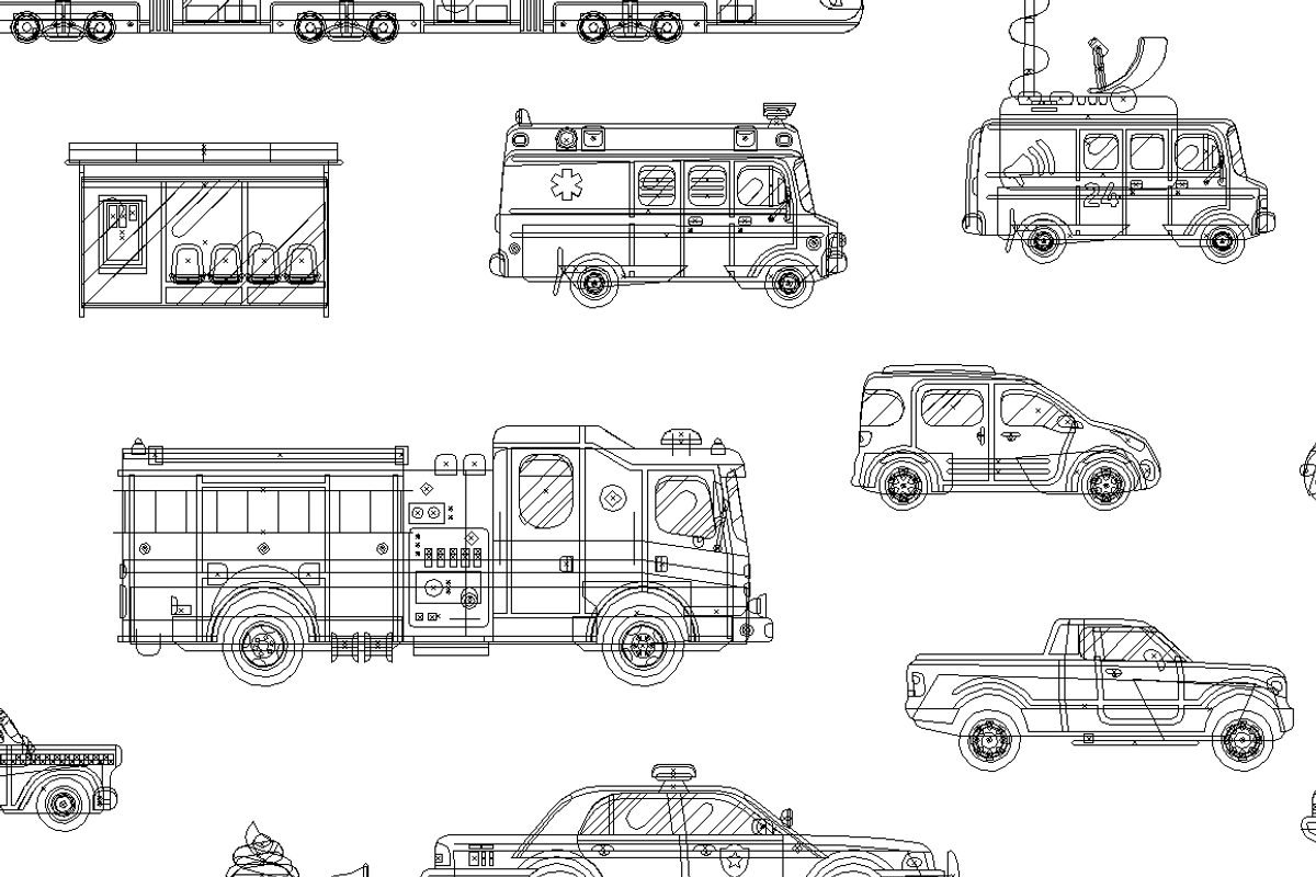 Urban Traffic Set Bundle, an Illustration by Masha Tace (Photo 6 of 6)