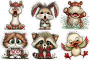 Funny Panic Animals Clipart Bundle, an Illustration by Craft Nest (Thumbnail 9 of 11)