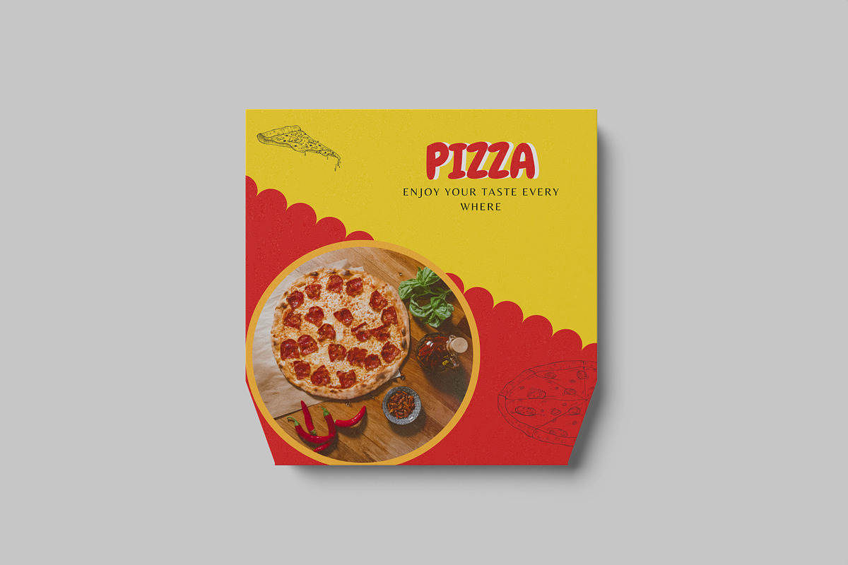 Pizza Box Mockup, a Merchandise Mockup by rahmatmoscae (Photo 6 of 6)