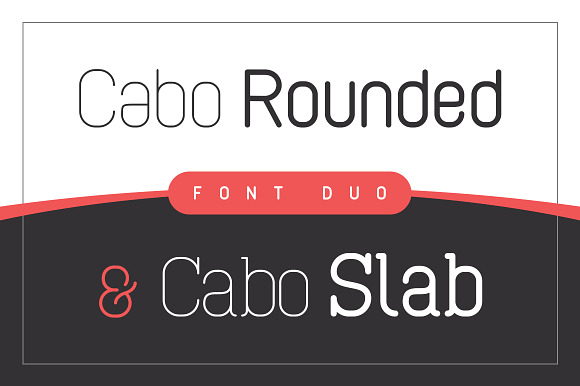 Cabo Rounded and Slab - Font Duo preview 5
