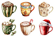 Watercolor Christmas Hot Cocoa PNG, an Illustration by Craft Nest (Thumbnail 6 of 7)