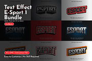 E-Sport Text Effects Bundle 1, a Layer Style Add-On by WM48 Shop (Thumbnail 1 of 7)