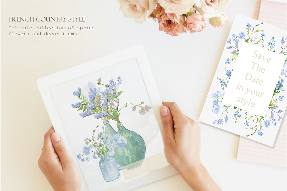 French country style, a Decorative Illustration by Love Watercolor Store (Photo 2 of 11)