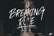 BREAKING RULE - Rough Brush Font, a Script Font by NTC Graphic (Thumbnail 1 of 9)