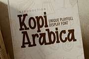 Kopi Arabica-Unique Playful Display, a Font by Gassstype (Thumbnail 1 of 8)