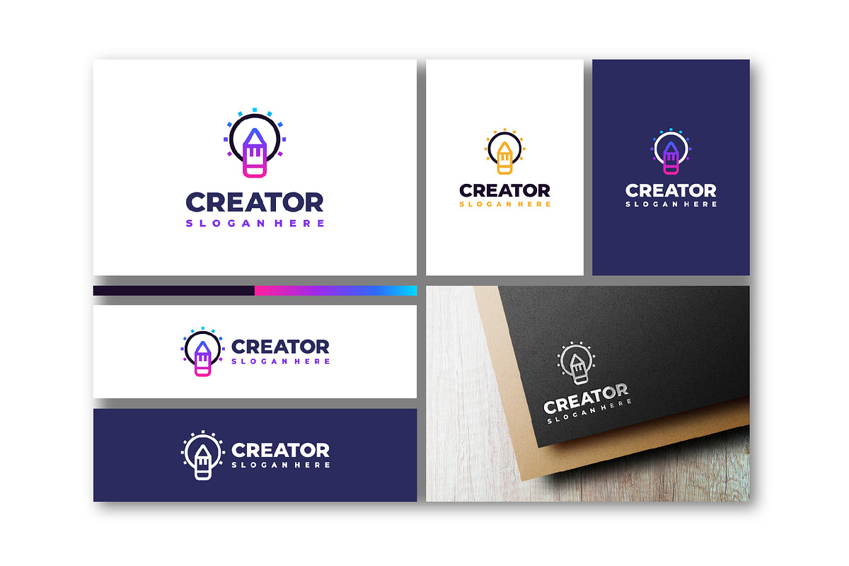 Set of Creator logo designs concept, a Branding & Logo Template by Lucky Creative (Photo 4 of 5)