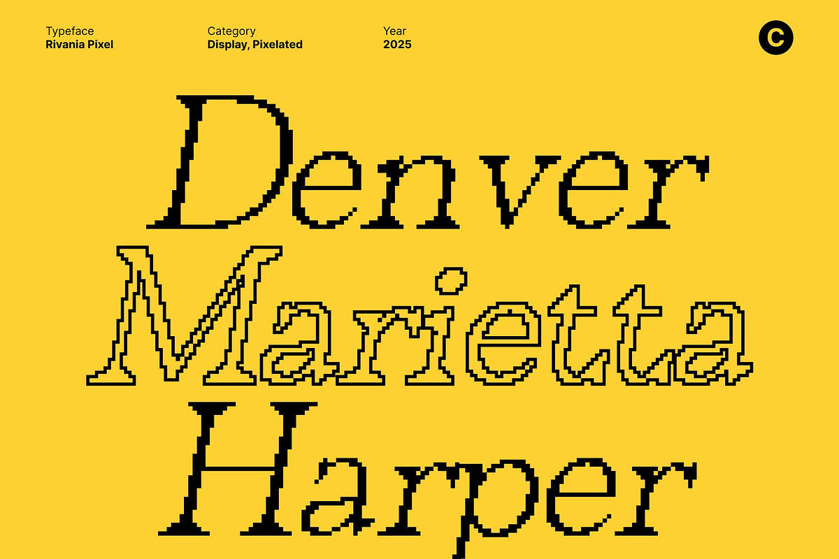 Rivania Pixel, a Serif Font by Craft Supply Co. (Photo 5 of 8)