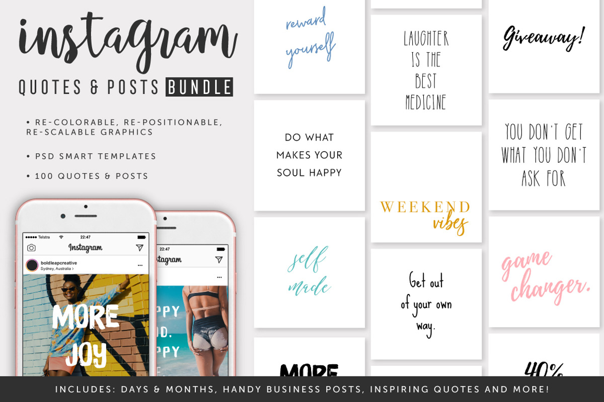 Instagram Quotes Bundle, a Social Media Template by Bold Leap Creative (Photo 4 of 4)