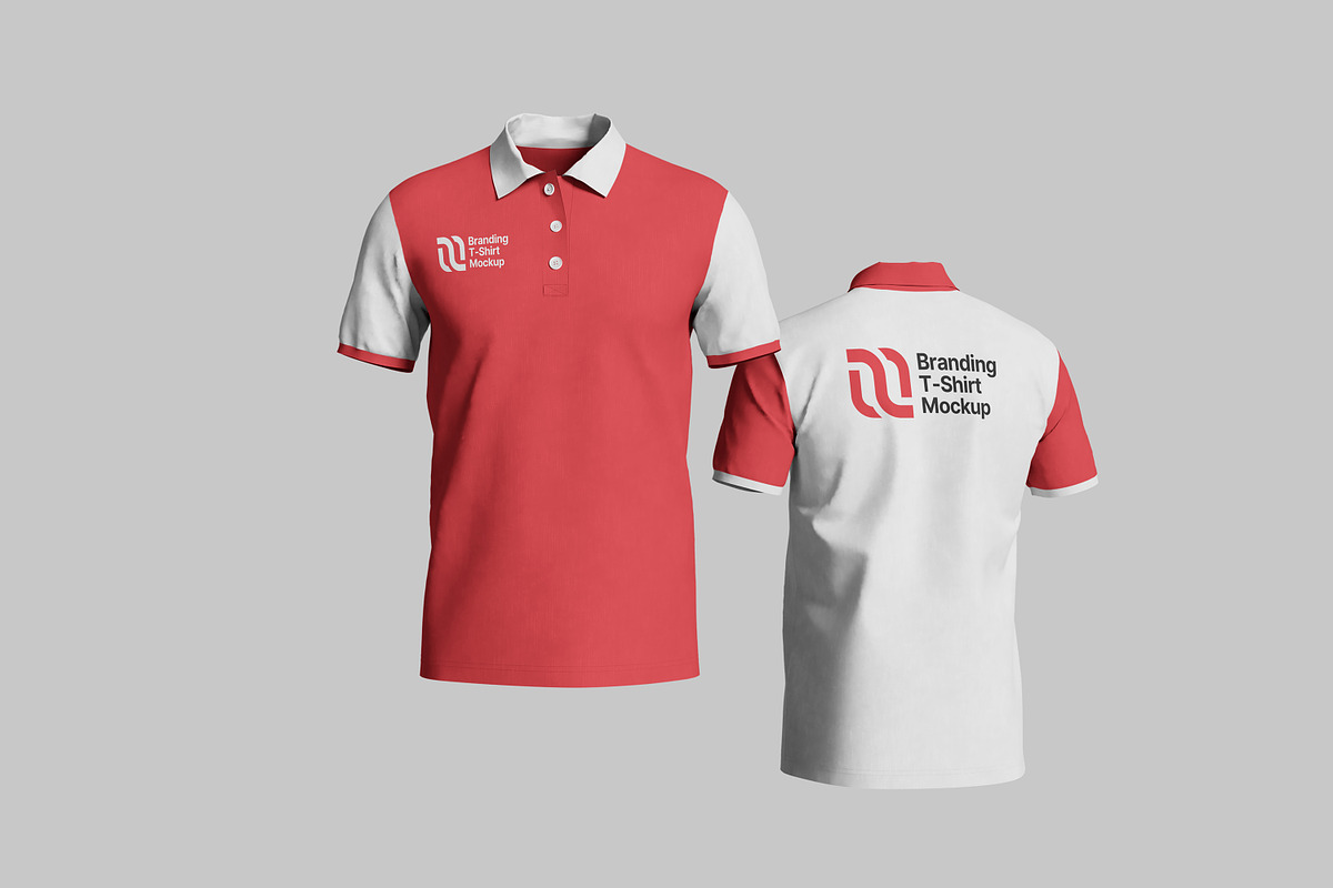 Branding Polo T-Shirt Mockup, a Merchandise Mockup by My Code Std (Photo 4 of 6)