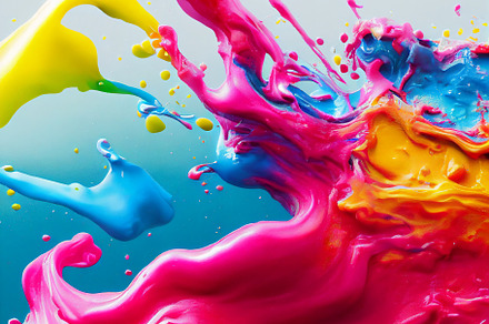 Colored splashes in abstract shape, a Background Photo by Grafvision photography
