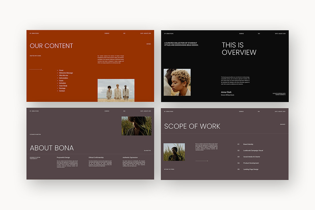Bona : Lookbook Deck Google Slides, a Presentation Template by Punkl Camp (Photo 10 of 16)