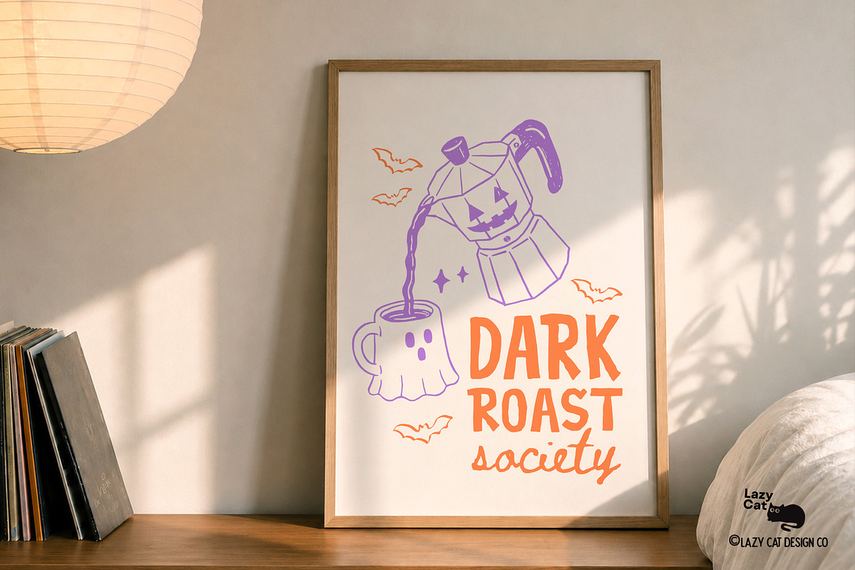 Halloween Coffee Hand-drawn Designs, an Object Graphic by Lazy Cat (Photo 4 of 7)