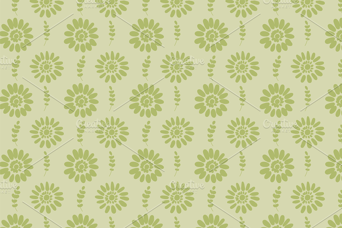 Soft Brush Floral Patterns Set, a Pattern Graphic by Lyolya Profitrolya (Photo 5 of 11)
