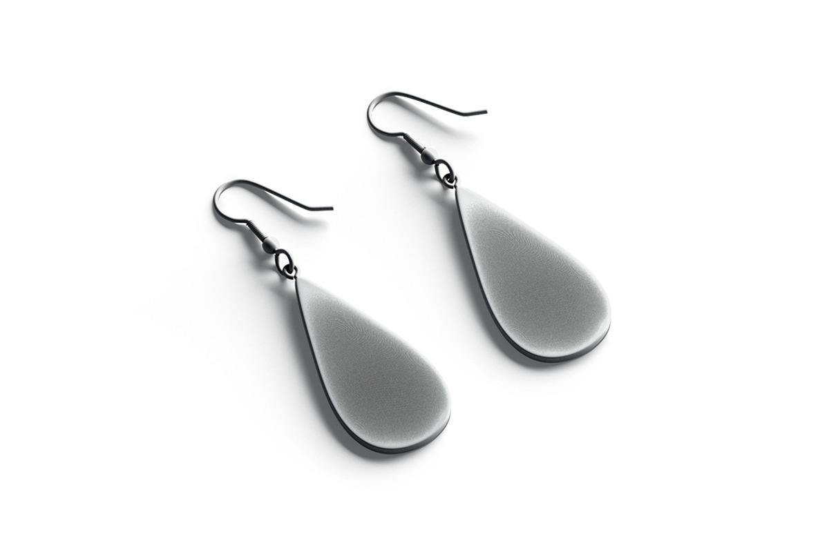 Black Drop Earring Jewelry 3D Model, an Object 3D Model by rebrandy (Photo 9 of 9)