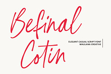 Befinal Cotin Elegant Casual Script
