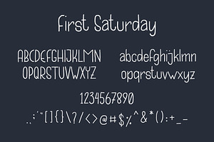 First Saturday Hand Written Font