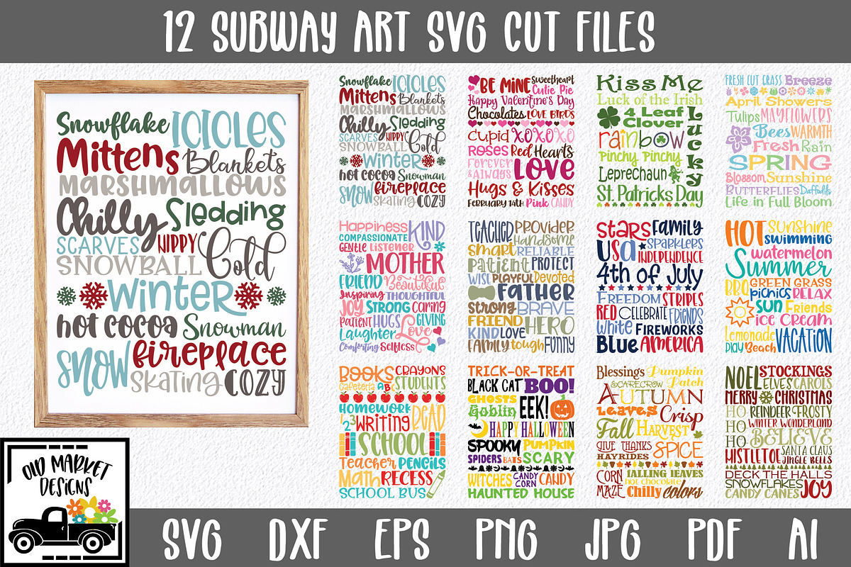 The Ultimate Holiday SVG Bundle, an Education Illustration by OldMarket Designs (Photo 2 of 13)