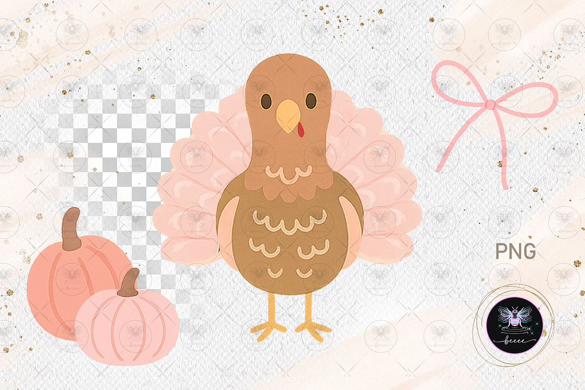 Thanksgiving Turkey Pumpkin Clipart, an Illustration by BigCakeBee (Photo 2 of 2)