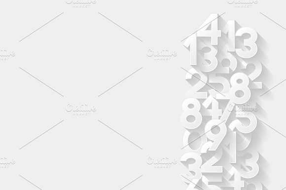 Set of backgrounds with numbers preview 5