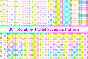 Rainbow Pastel Seamless Pattern