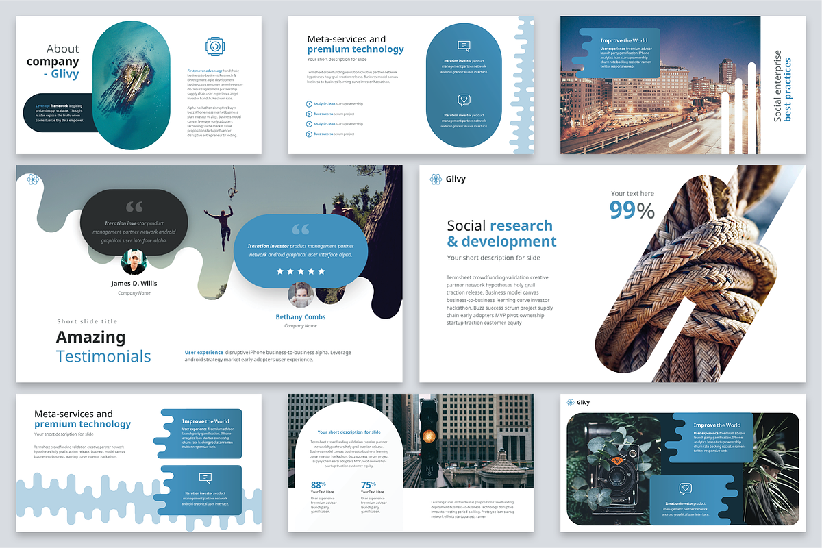 Glivy Modern Powerpoint Template, a Presentation Template by Reshapely (Photo 12 of 15)