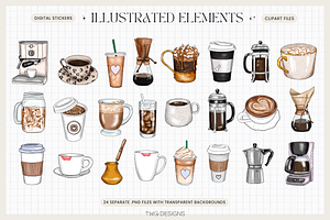 Coffee Drinks Illustrations