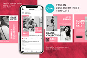 Canva Instagram Post Template Pinkan, a Social Media Template by Lythcreative (Thumbnail 1 of 5)