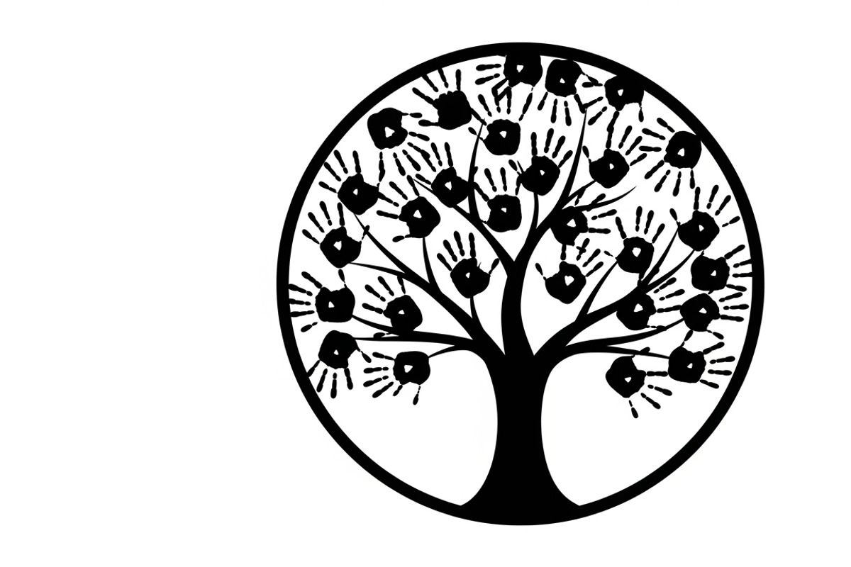 family handprint tree silhouette, an Illustration by Amazin_art (Photo 28 of 29)