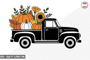 Truck With Pumpkin Clipart Bundle, a Graphic by crative8112 (Thumbnail 6 of 8)